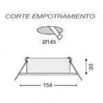 Foco basculante Redondo empotrar Aluminio, para 1 Lámpara AR111/QR111, Blanco ó Texturizado